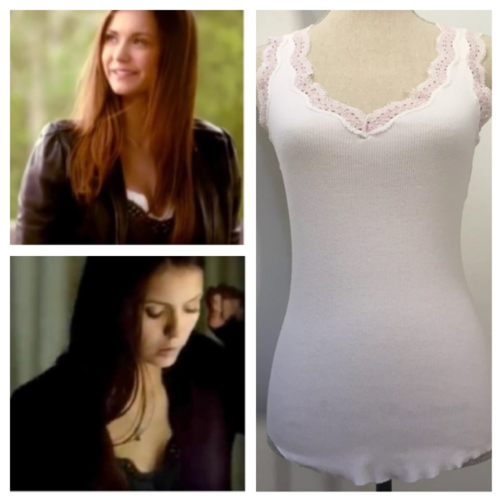 SOLD Free People Ribbed Lace Tank - Picture 1 of 9
